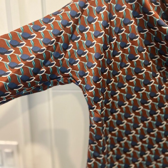 Zara Draped Printed Top with Back Top Zip - Picture 5 of 7